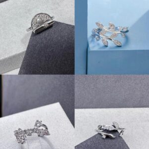 Amato Jewels , Premium Brass ring with white gold plated