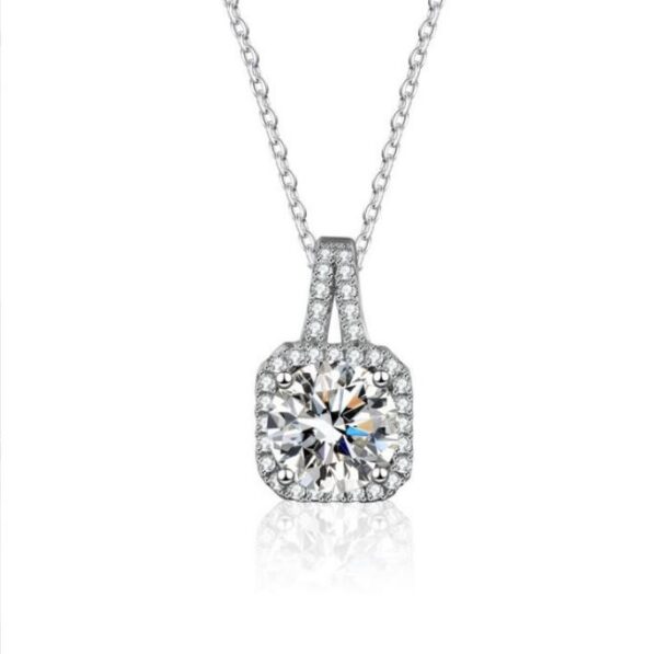 Amato Jewels , genuine 2 carats Moissanite silver pendant with GRA certificate including FREE Silver 925 Chain, one moissanite one certificate and is laser inscription on the girdle
