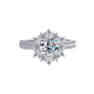 Amato Jewels 100% Authentic 1 carat Moissanite silver ring with GRA certificate, one moissanite one certificate and is laser inscription on the girdle