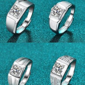 Amato Jewels , genuine 1 carat Moissanite (Fixed Size) silver men ring with GRA certificate, one moissanite one certificate and is laser inscription on the girdle
