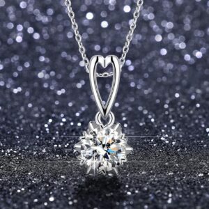 Amato Jewels , genuine 1 carats Moissanite silver pendant with GRA certificate including FREE Silver 925 Chain, one moissanite one certificate and is laser inscription on the girdle