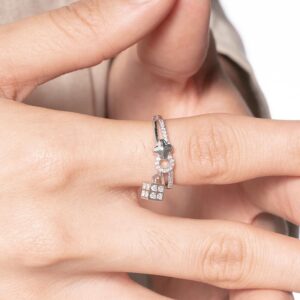 Amato Jewels premium white gold plated ring with 5A cubic zirconia