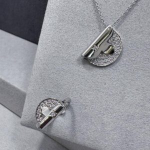 Amato Jewels , white gold plated Premium brass ring with 5A cubic zirconia