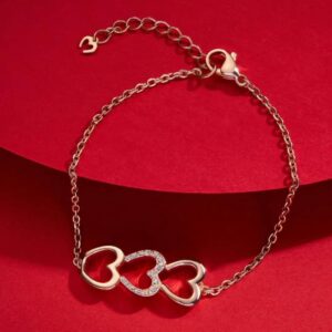 Amato Jewels , rose gold plated premium brass bracelet with 5A cubic zirconia