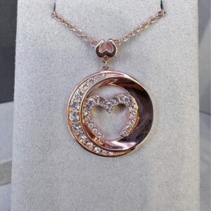 Amato Jewels , rose gold plated premium brass necklace and earrings with 5A cubic zirconia