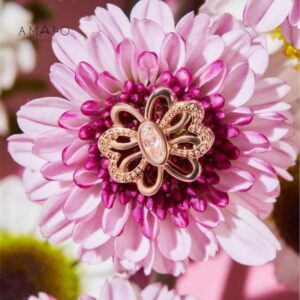 Enchanting butterfly design collection, captivating rose gold plating. Crafted from premium brass, our jewelry pieces are meticulously designed to evoke the beauty and grace of nature.