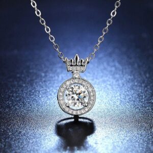Amato Jewels , genuine 1 carats Moissanite silver pendant with GRA certificate including FREE Silver 925 Chain, one moissanite one certificate and is laser inscription on the girdle