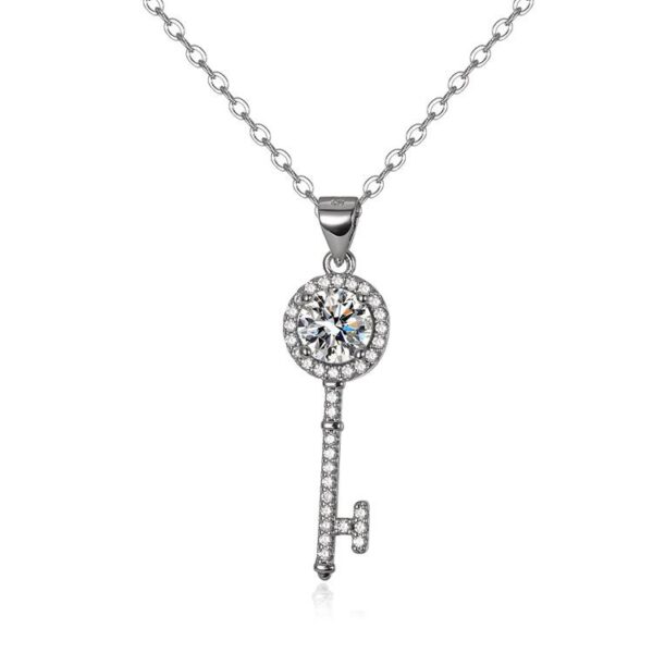 Kalung Perak Moissanite 1 Karat Asli dengan Sijil GRA dan Rantai Perak 925 Percuma dari Amato Jewels Eksklusif di TikTok