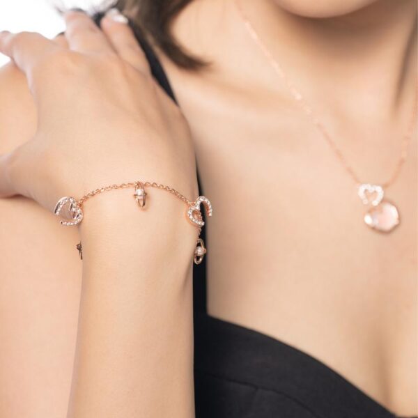 Amato Jewels, Premium rose gold plated brass bracelet with 5A cubic zirconia