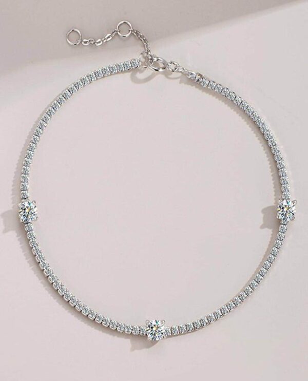 Amato Jewels exclusive on Tiktok, Sterling silver 925 white gold plated bracelet with 5A cubic zirconia