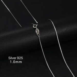 Amato Jewels , Sterling silver 925 , 1.0 MM white gold plated chain