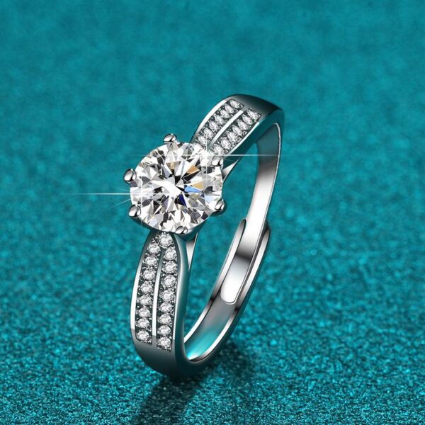 Amato Jewels, 100% Authentic 1 carat or 2 carats Moissanite FIXED ring white gold plated 925silverwith GRA certificate, one moissanite one certificate and is laser inscription on the girdle