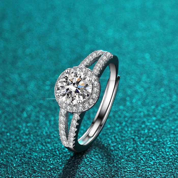 Amato Jewels genuine 1 carat Moissanite 925silver FIXED ring with GRA certificate, one moissanite one certificate and is laser inscription on the girdle
