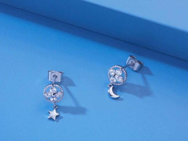 Amato Jewels white gold plated earrings and necklace with 5A cubic Zirconia