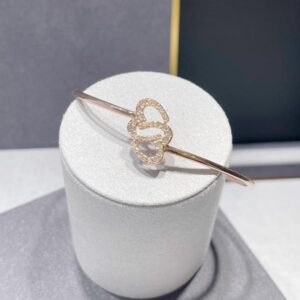 Amato Jewels, Premium rose gold plated brass adjustable bangle with 5A cubic zirconia Bracelets Gelang